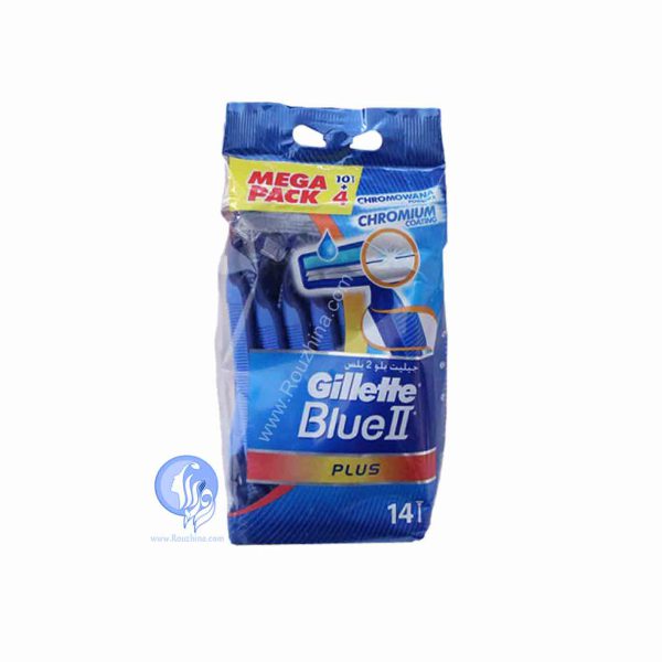 فروش خود تراش بلو تو ‏ژیلت Blue 2 بسته 14 عددی Gillette Blue 2 Plus Pack Of 10+4
