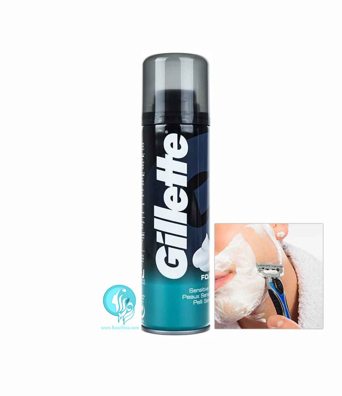 فروش ویژه فوم اصلاح پوستهای حساس سنستیو ژیلت Gillette Sensitive Shaving Foam
