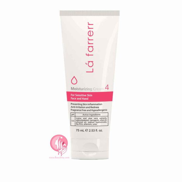 خرید کرم مرطوب کننده دست و صورت لافارر مناسب پوستهای حساس کد 4 Laffarrerr Moisturizinig Cream For Sensitive Skin
