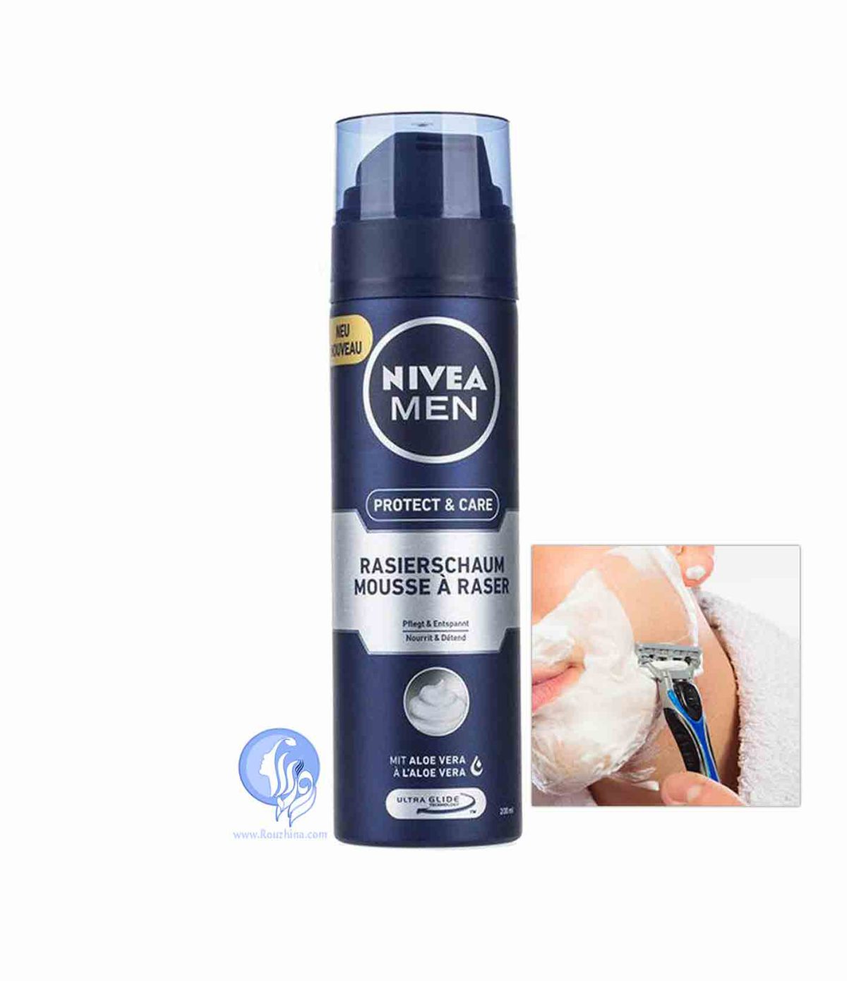 خرید کف اصلاح مردانه نیوآ Nivea پروتکت اند کر Nivea Protect And Care Shaving Foam For Men