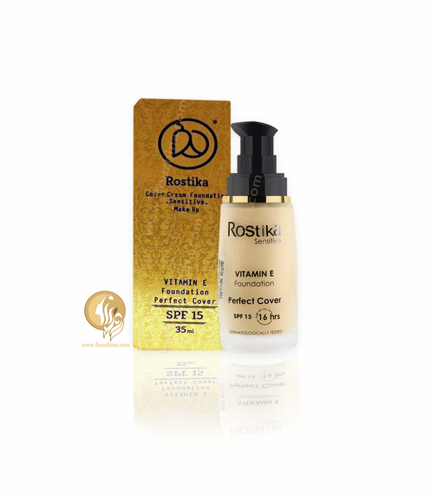 کرم پودر شیشه ای روستیکا Rostika مدل Sensitive شماره 310 3 کرم پودر شیشه ای روستیکا Rostika مدل Sensitive