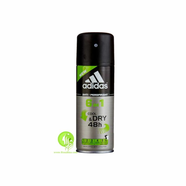 فروش اسپری بدن مردانه آدیداس مدل کول اند درای 6 کاره : Adidas 6In1 Anti-Perspirant Spray For Men