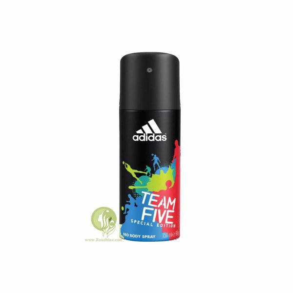 فروش ویژه اسپری ضد عرق مردانه آدیداس مدل تیم فایو : Adidas Team Five Deodorant Spray For Men