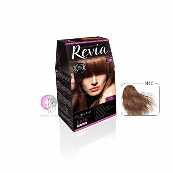 قیمت خرید و معرفی ویژگیهای کیت رنگ موی Verona مدل Revia فندقی شماره 10