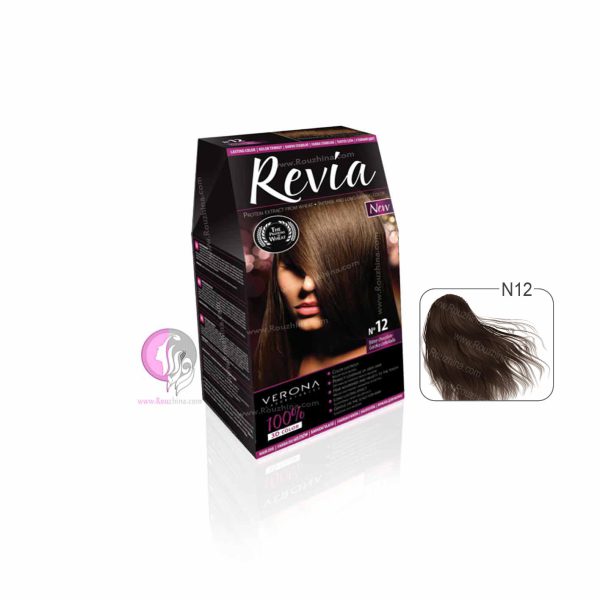 قیمت خرید و معرفی ویژگیهای کیت رنگ موی Verona مدل Revia قهوه ای شکلاتی شماره 12