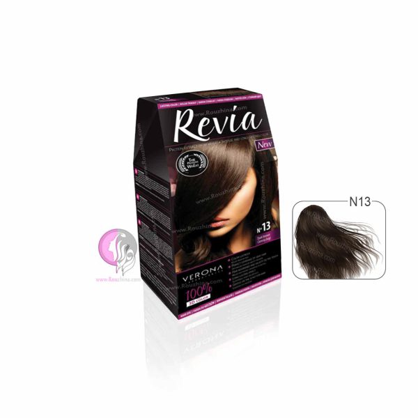 قیمت خرید و معرفی ویژگیهای کیت رنگ موی Verona مدل Revia قهوه ای تیره شماره 13