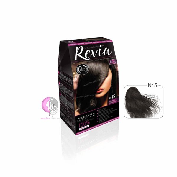 قیمت خرید و معرفی ویژگیهای کیت رنگ موی Verona مدل Revia سیاه آبنوس شماره 15