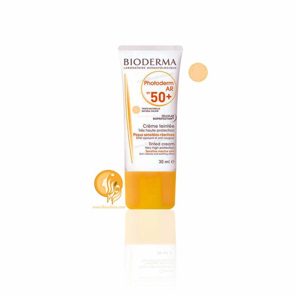 قیمت خرید، معرفی و ویژگیهای کرم ضد آفتاب رنگی بایودرما با رنگ طبیعی پوست مدل فتودرم Bioderma AR 50+ 30ml