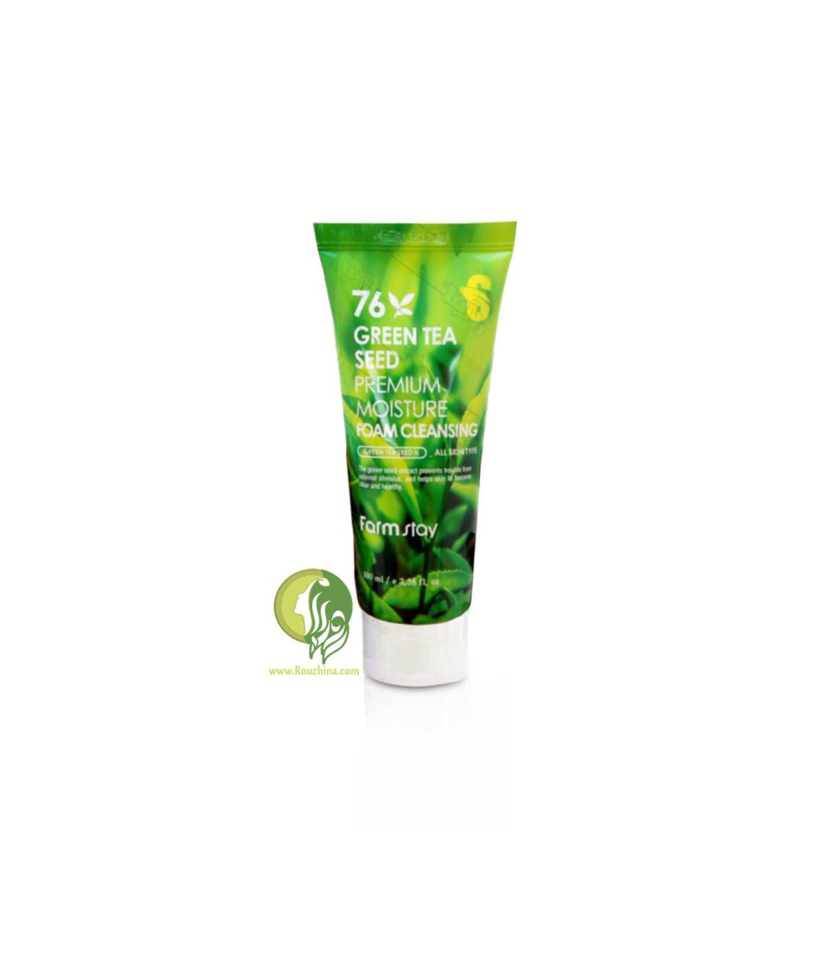 فوم شستشوی صورت چای سبز فارم استی Farm Stay آبرسان و پاکسازی عمیق 100ml