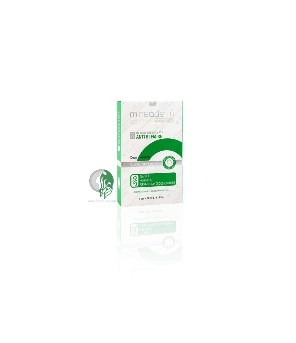 ماسک اکسیژنه حبابی پاکسازی و ضدجوش ماینودرم Mineaderm