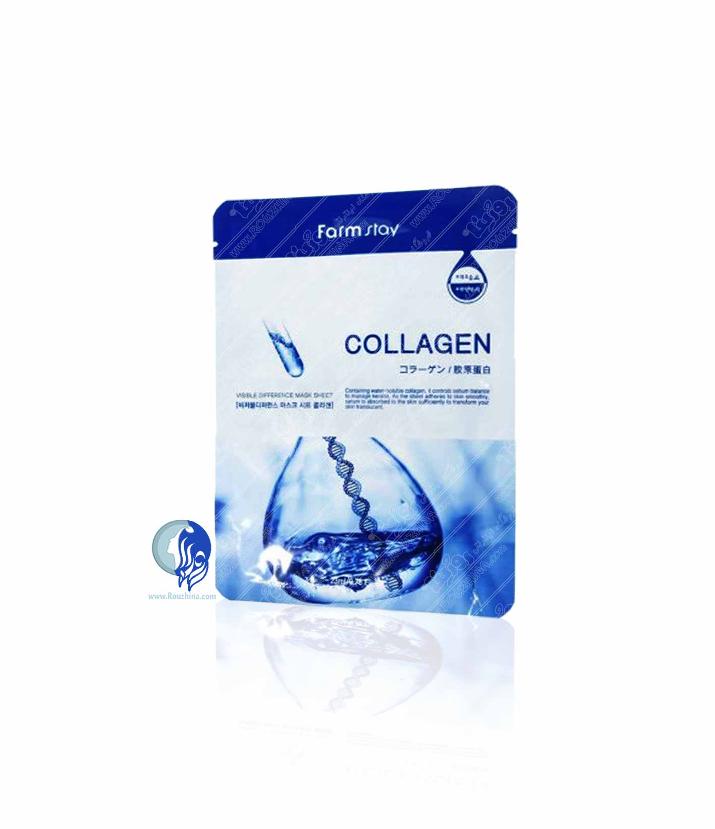 ماسک نقابی صورت فارم استی Farm Stay مدل کلاژن دریایی Collagen 1 ماسک نقابی صورت فارم استی Farm Stay مدل کلاژن دریایی Collagen