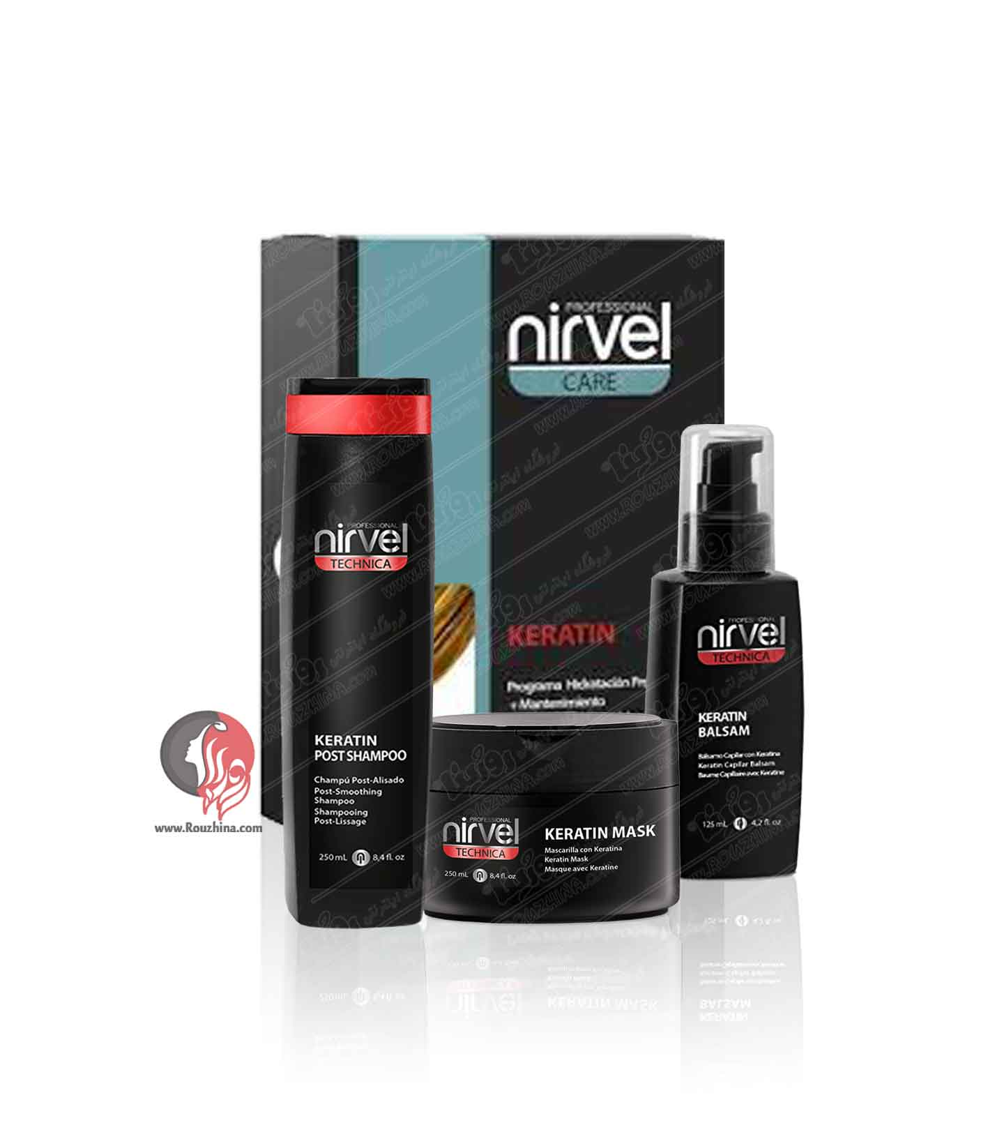 پک ماسک،بالسام وشامپو کراتین نیرول nirvel