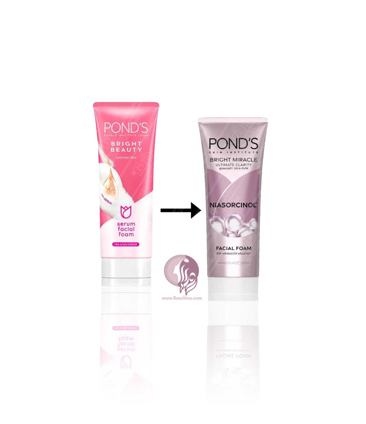 فوم پاک کننده پوندز Ponds مدل NIASORCINOL