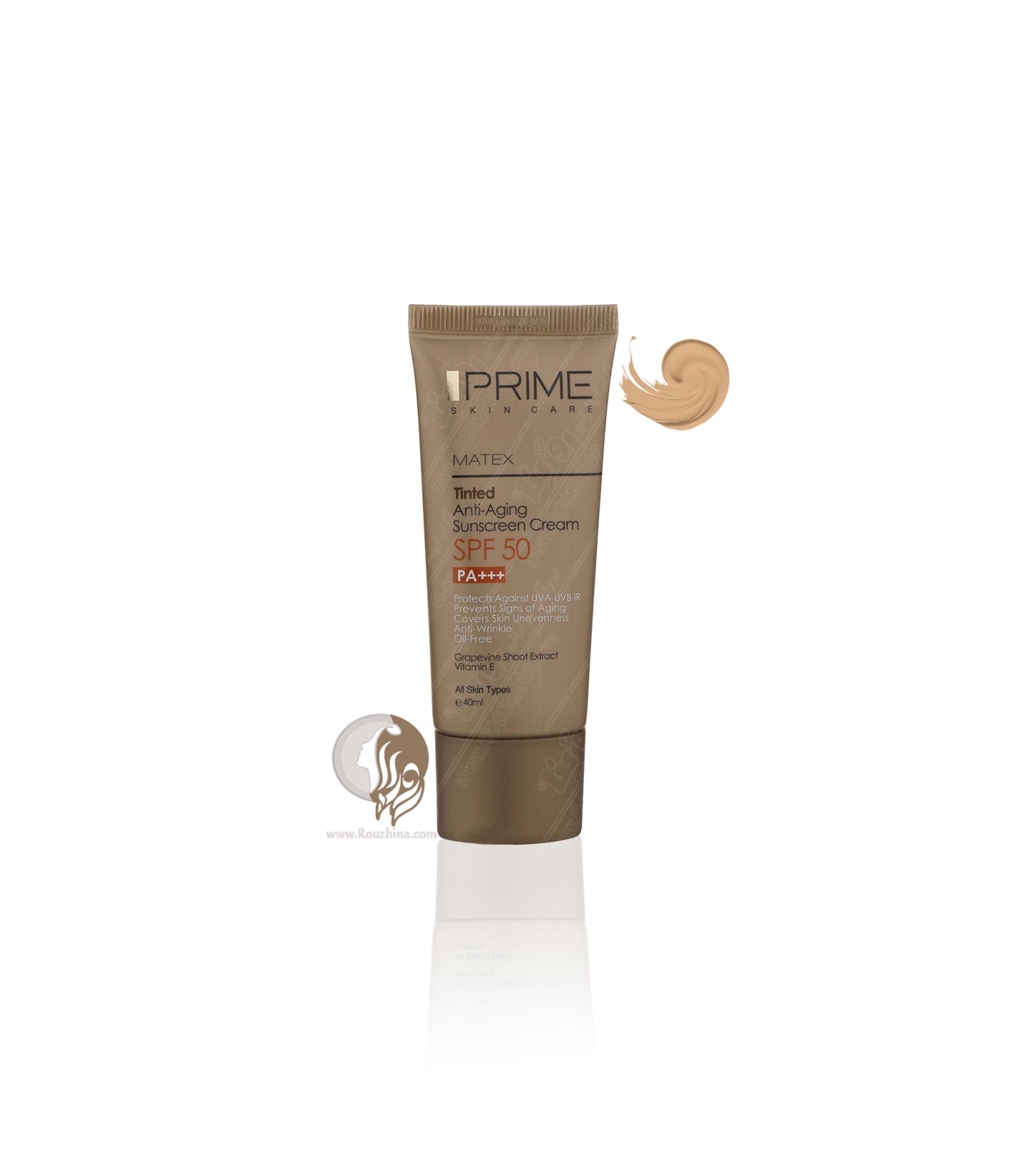 کرم ضدآفتاب رنگی پرایم SPF50 مدل Matex
