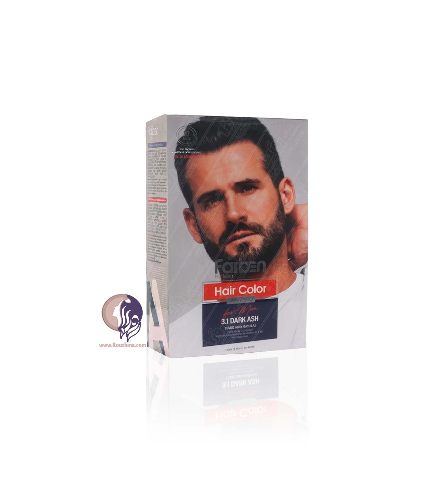 شامپو رنگ فاربن خاکستری تیره شماره 3.1 Farben