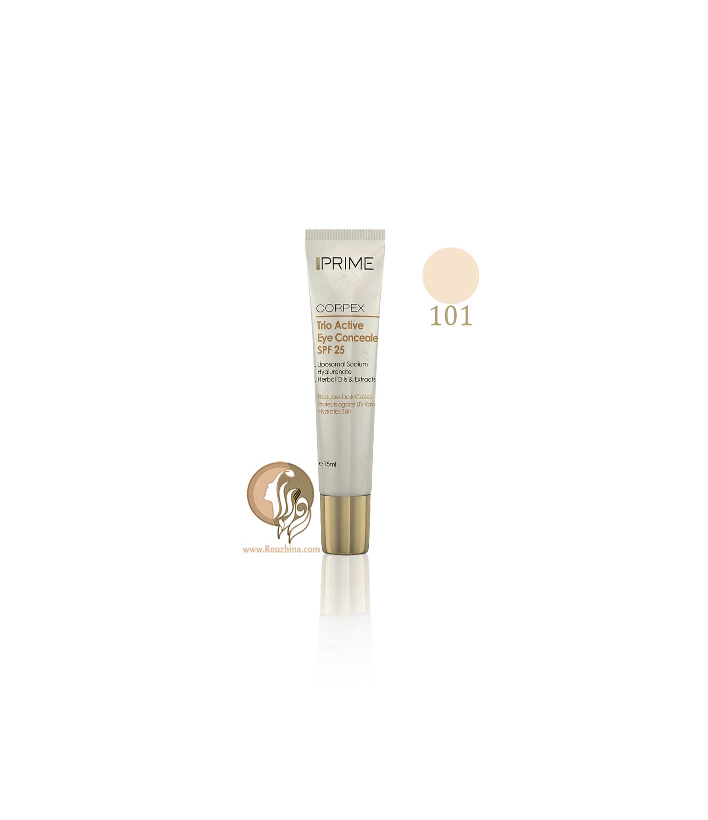 کانسیلر دورچشم پرایم باضدآفتاب SPF25 کد 101 رنگ روشن