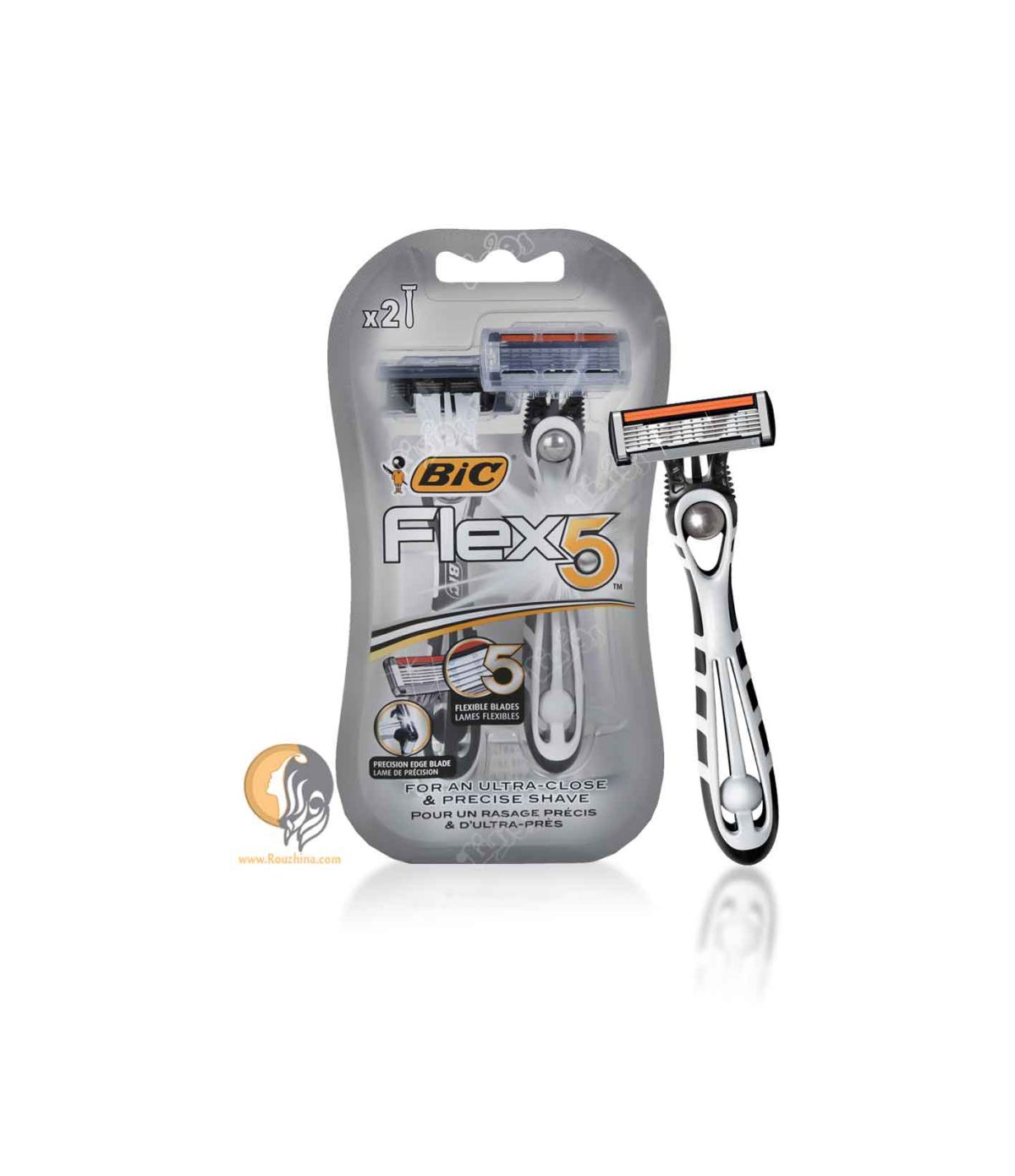 تیغ خود تراش بیک BiC مدل Flex 5 بسته 2 عددی