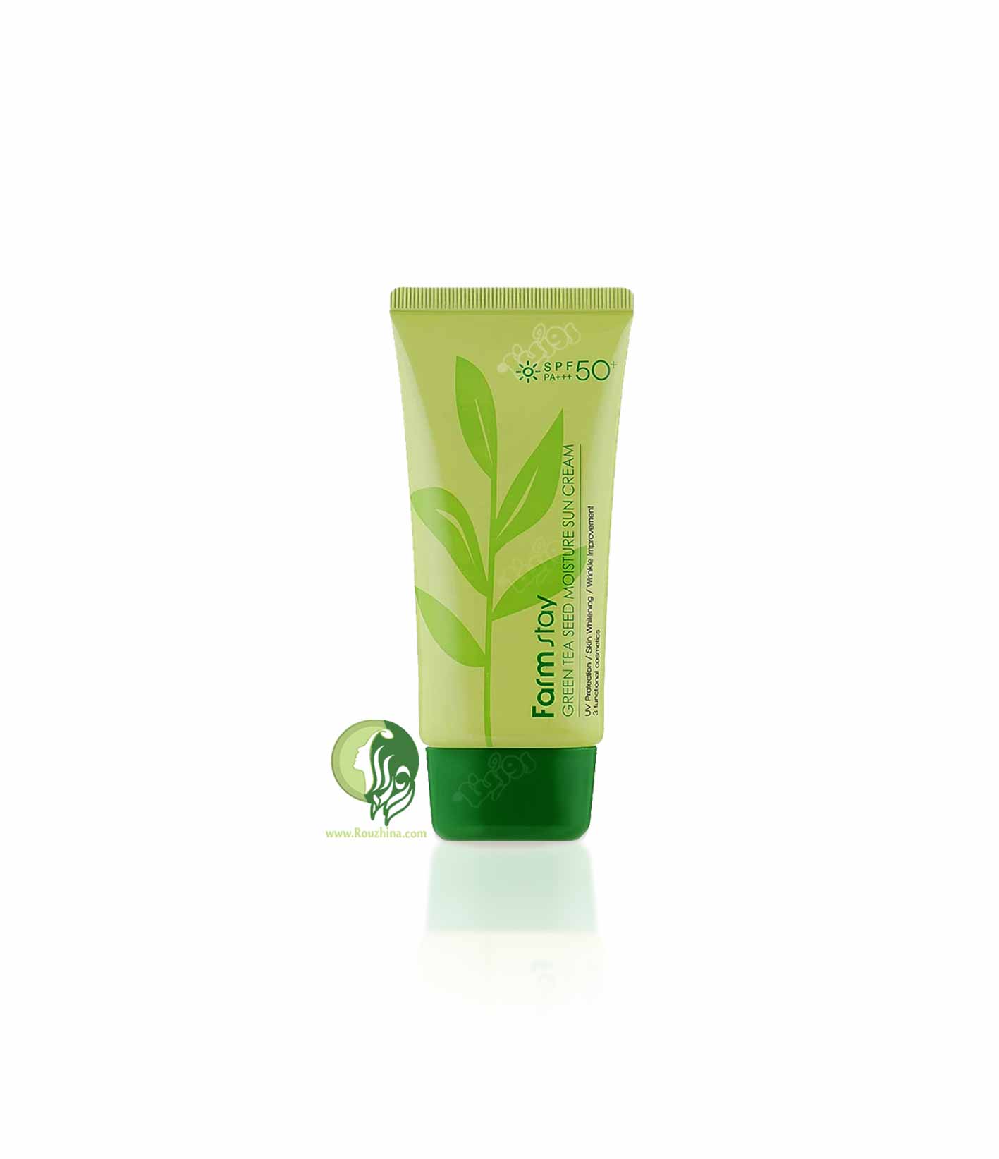 ضد آفتاب آبرسان چای سبز فارم استی SPF50+ PA++++ حجم 70 گرم
