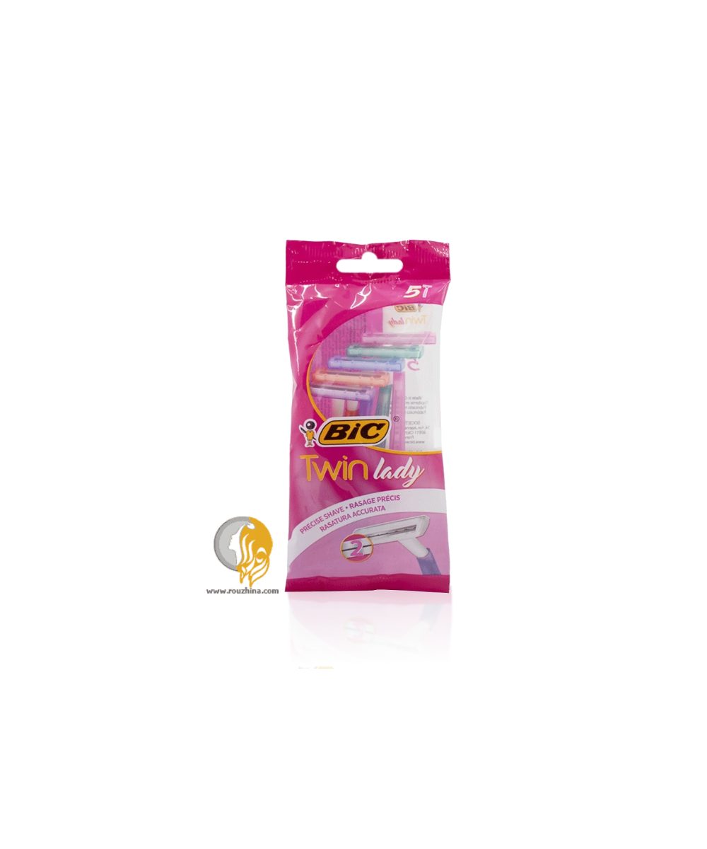 تیغ خود تراش بیک BiC مدل Twin Lady بسته 5 عددی
